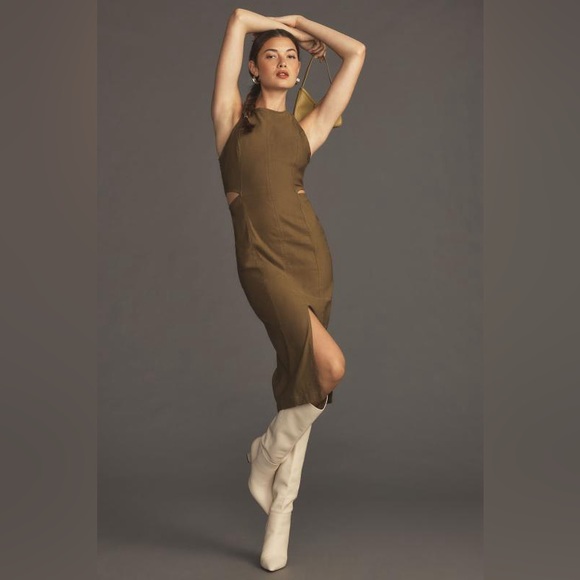 Anthropologie Dresses & Skirts - By Anthropologie sleeveless cutout slit midi dress
